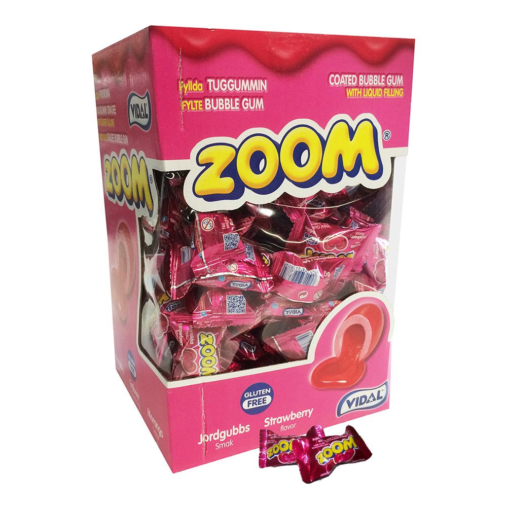 Zoom Tuggummi Jordgubb Storpack