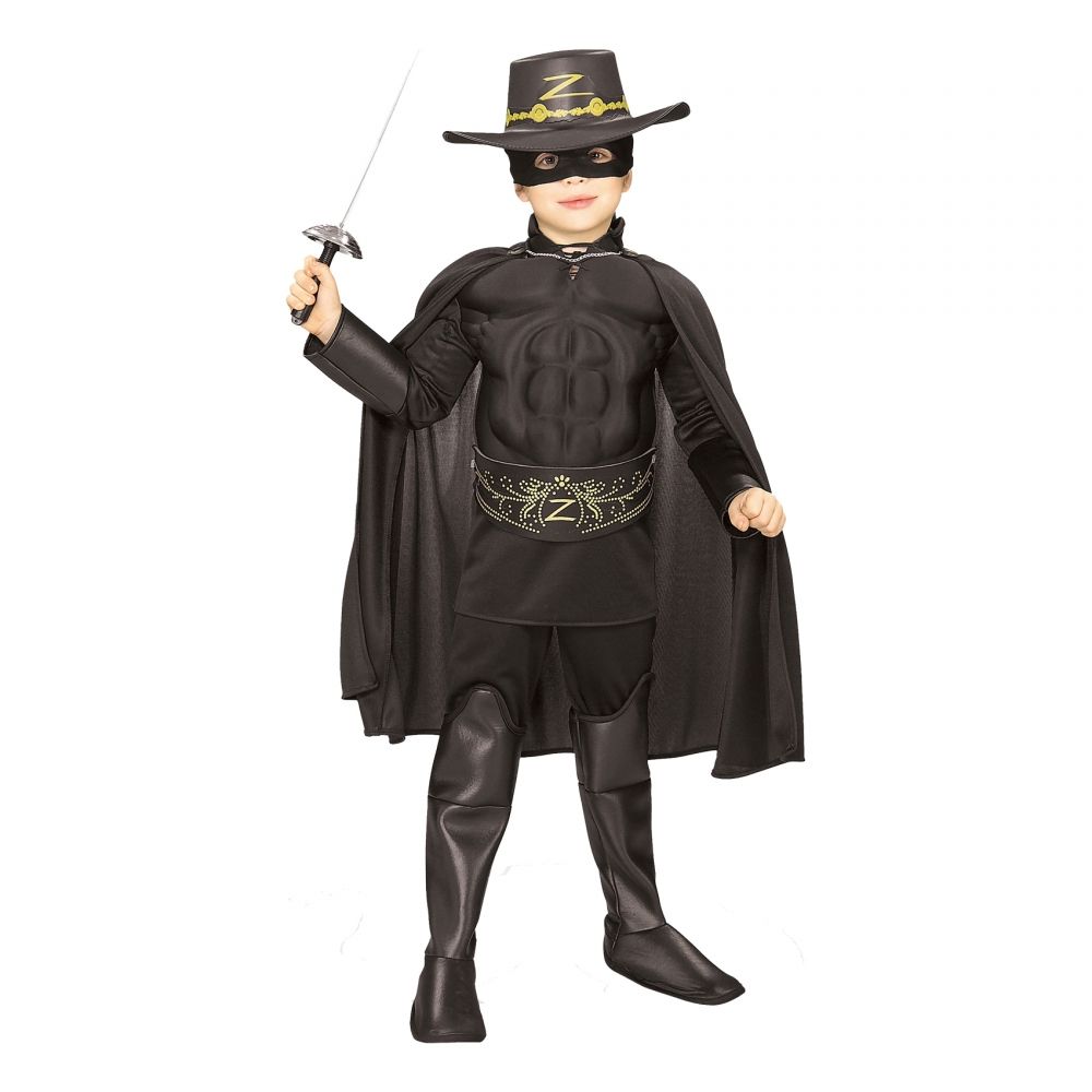 Zorro med Muskler Børnekostume