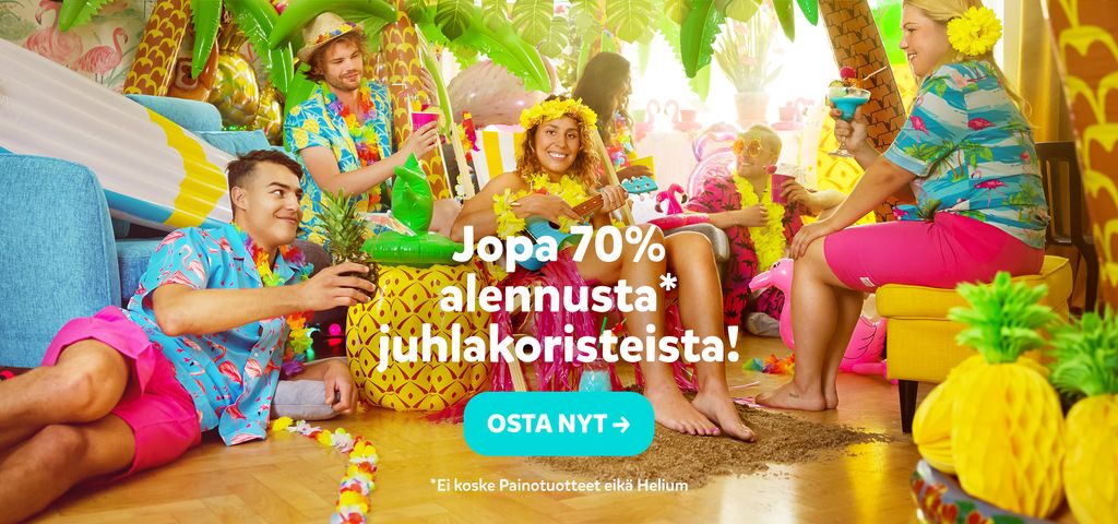 Jopa 70% alennusta juhlatarvikkeet