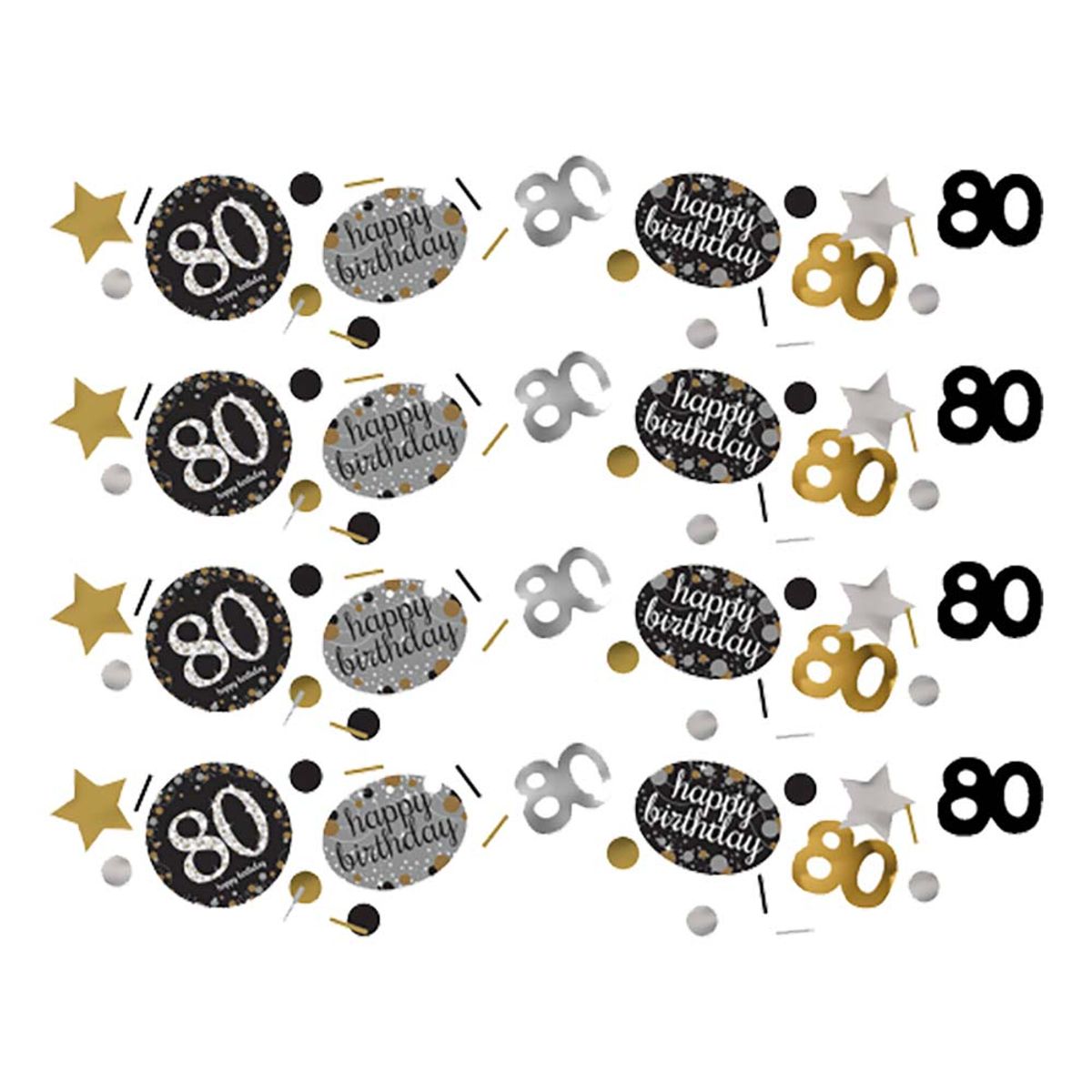 Bordskonfetti 80 Silver/Guld Glitter - 34 g
