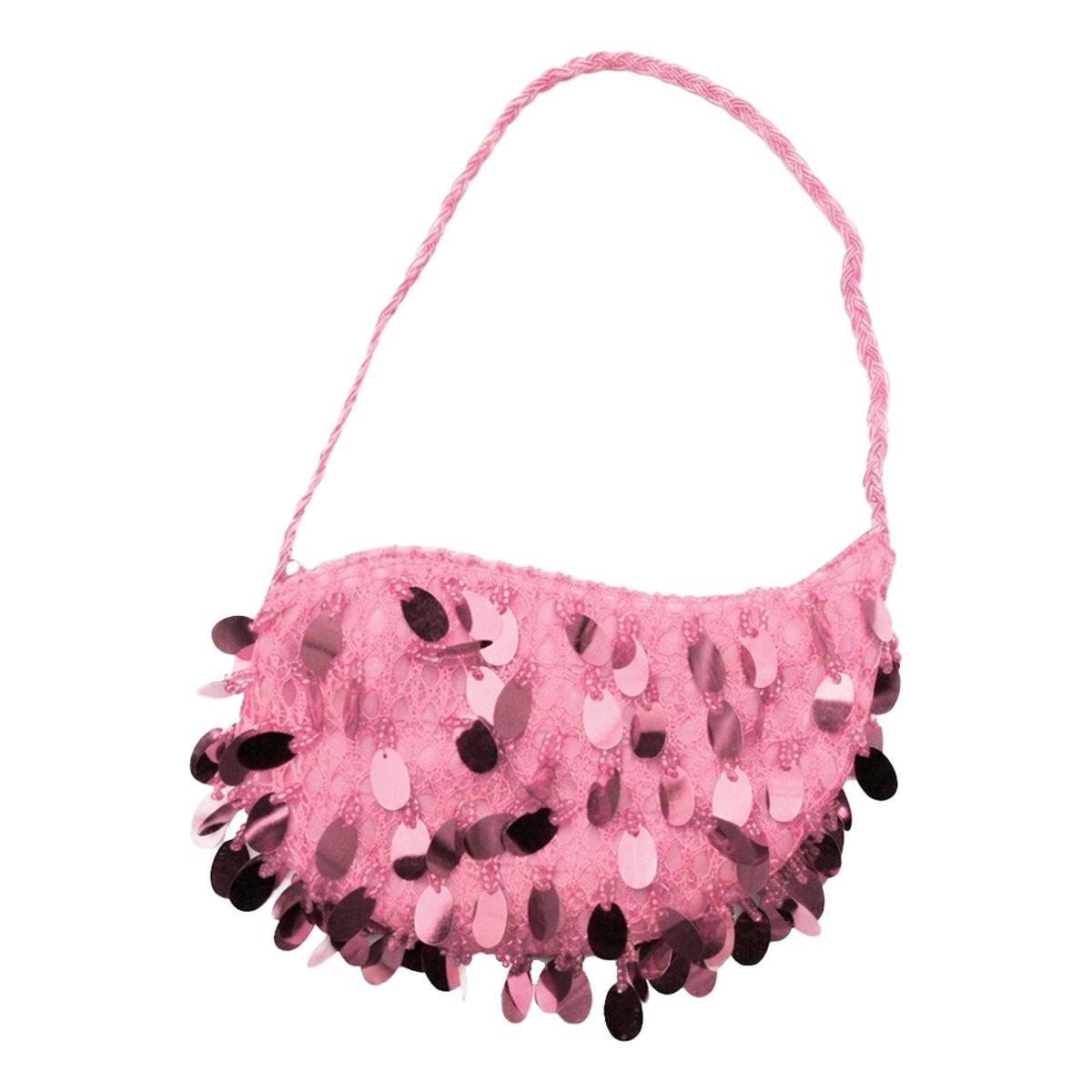 Handväska med Paljetter Rosa