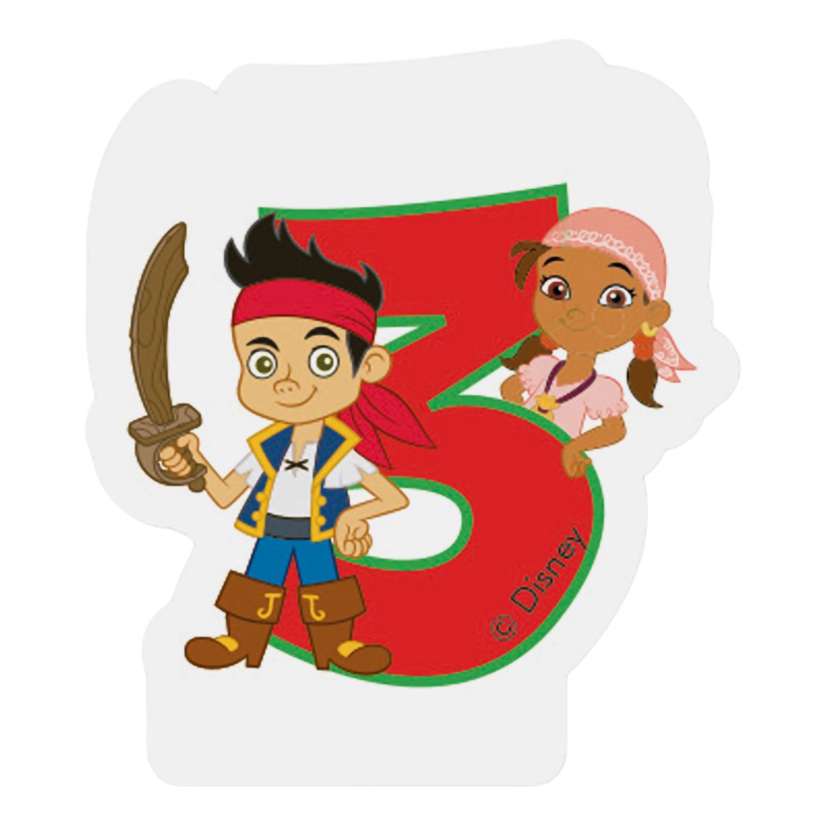 Tårtljus Siffra 3 Captain Jake