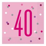 Servietter 40 Lyserød