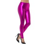 80'er Metallic Disco Leggings Lyserøde