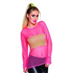 80erne Nettrøje Neonpink
