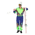 80'er Skidragts Blå/Grøn Kostume