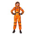 Astronaut Orange Metallic Dame Kostume