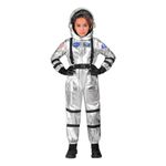 Astronaut Silver Metallic Børnekostume