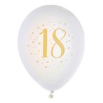 Balloner 18 Hvid/Guld