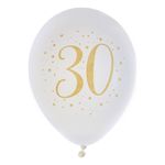 Balloner 30 Hvid/Guld