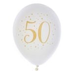 Balloner 50 Hvid/Guld