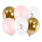 Balloner "One" Lyserød/Guld