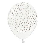 Balloner Prikker Hvid/Silver