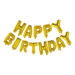 Ballonguirlande Happy Birthday Guld