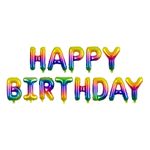 Ballongguirlande Happy Birthday Rainbow