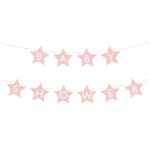 Guirlande Baby Shower Stjerner Lyserød