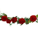 Blomsterguirlande Roser Røde i Velour Deluxe