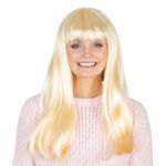 Lang Blond Paryk med Pandehår