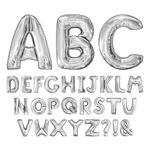 Bogstavballoner Sølv Metallic