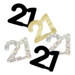 Bordkonfetti 21 Sølv/Guld/Sort