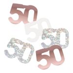 Bordskonfetti 50 Rosaguld