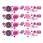 Bordskonfetti 60 Svart/Rosa Glitter