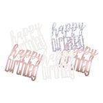 Bordkonfetti Happy Birthday Rosaguld