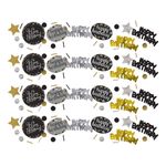 Bordkonfetti Happy Birthday Sølv/Guld Glitter
