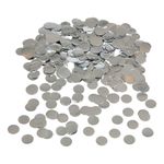 Bordkonfetti Rund Sølv Metallic