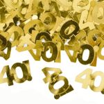 Bordskonfetti Tal 40 Guld Metallic