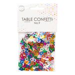 Bordskonfetti Tal 9 Farvemix Metallic