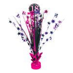 Borddekoration 18 Sort/Lyserød Glitter