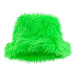 Bucket Hat Fluffy Neongrøn