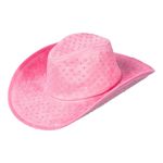 Cowboyhat lyserød med sten