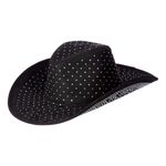 Cowboyhat Sort med Sten