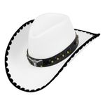 Cowboyhat Hvid med Tyr