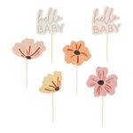Cupcakesæt Hello Baby Floral
