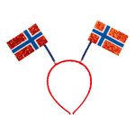 Hårbøjle Glitrende Norske Flag