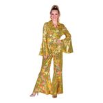 Disco Jumpsuit Gul/Farveskinnende Kostume