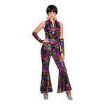 Disko Regnbue Jumpsuit Kostume