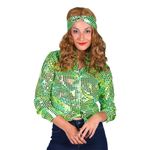 Disco Skjorte Dame Grøn Farveskinnende