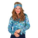 Disco Skjorte Dame Turkis Farveskinnende