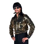 Disco Skjorte Herre Sort/Guld Deluxe