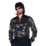 Disco Skjorte Herre Sort/Sølv Deluxe