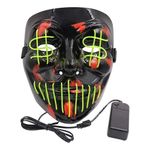 El Wire Purge Dollarsign LED Maske