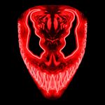 El Wire Djævel Rød LED Maske