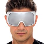 Festivalbriller Cyber Silver med Spejlvisir