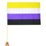 Flag på Pind Non-Binær