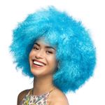 Fluffy Neonblå Paryk