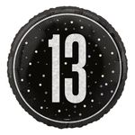 Folieballon 13 Sort/Sølv